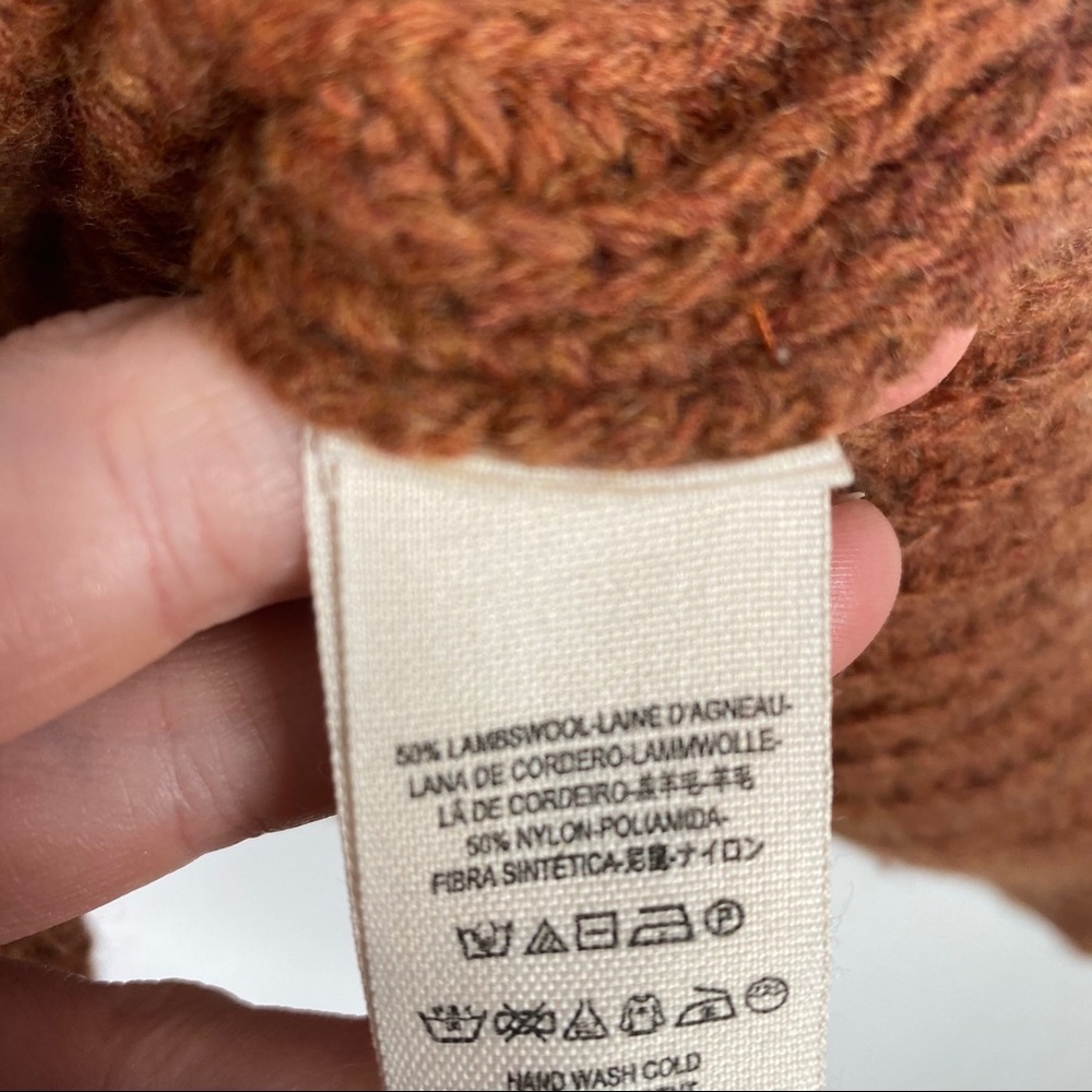 Free People Orange Wool Blend Turtleneck Sweater - Picture 10 of 12